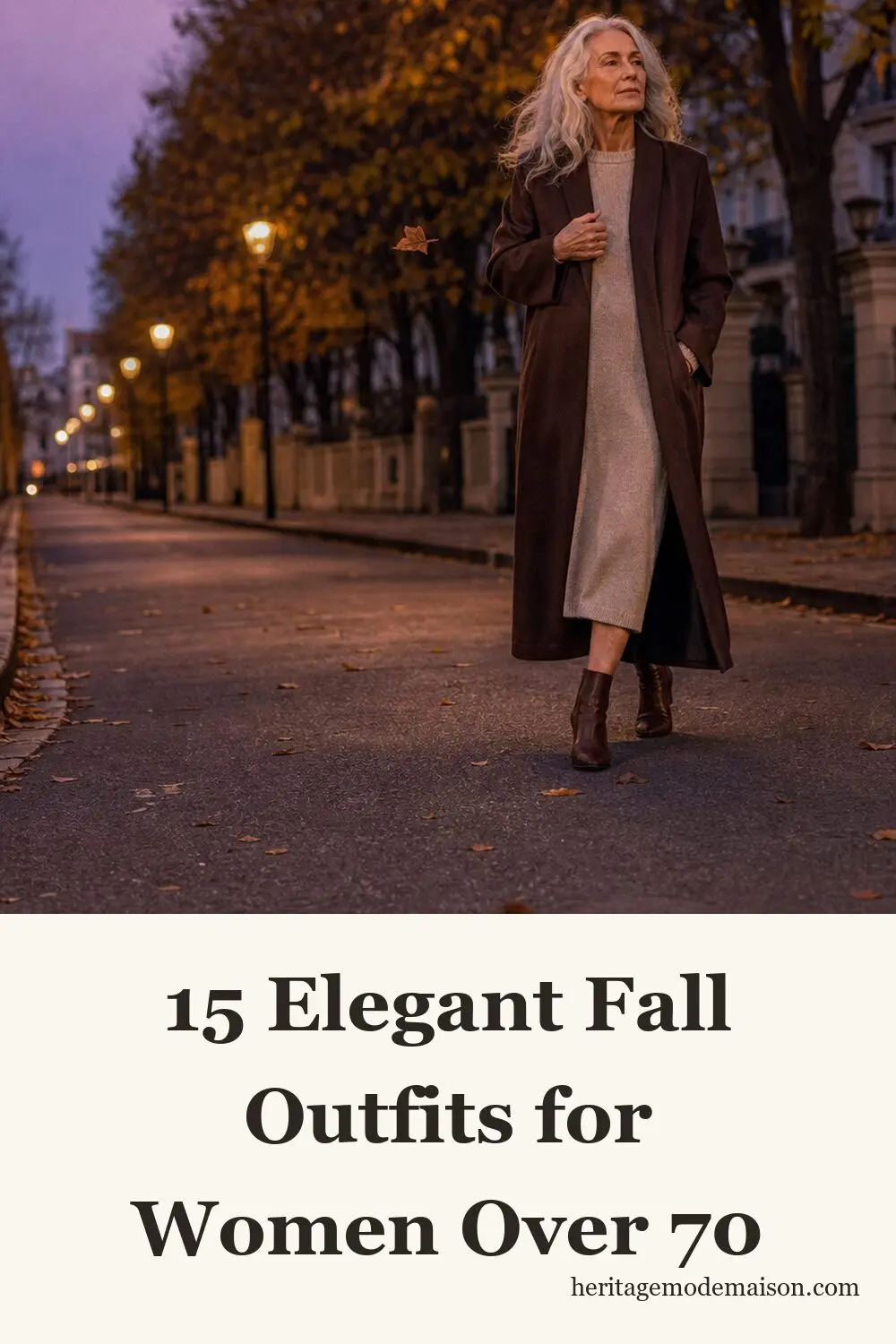15 Elegant Fall Outfits for Women Over 70