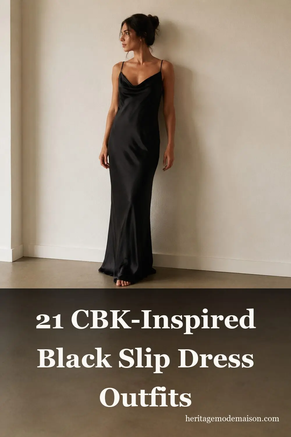 21 CBK-Inspired Black Slip Dress Outfits