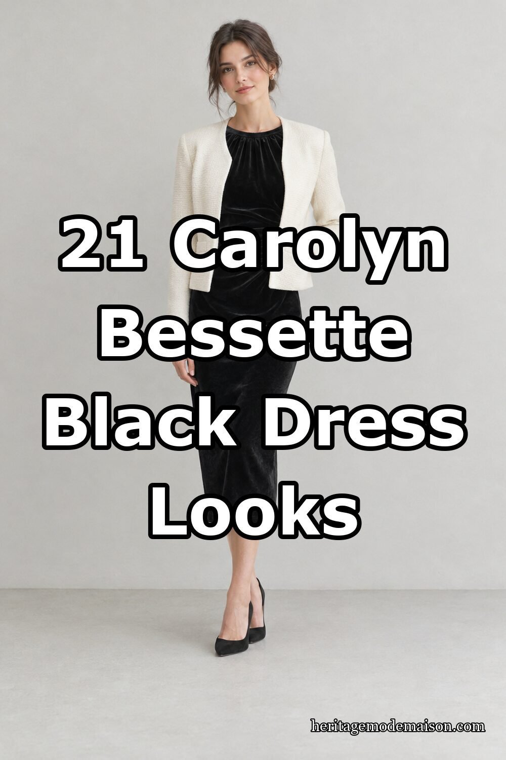 21 Carolyn Bessette Black Dress Looks