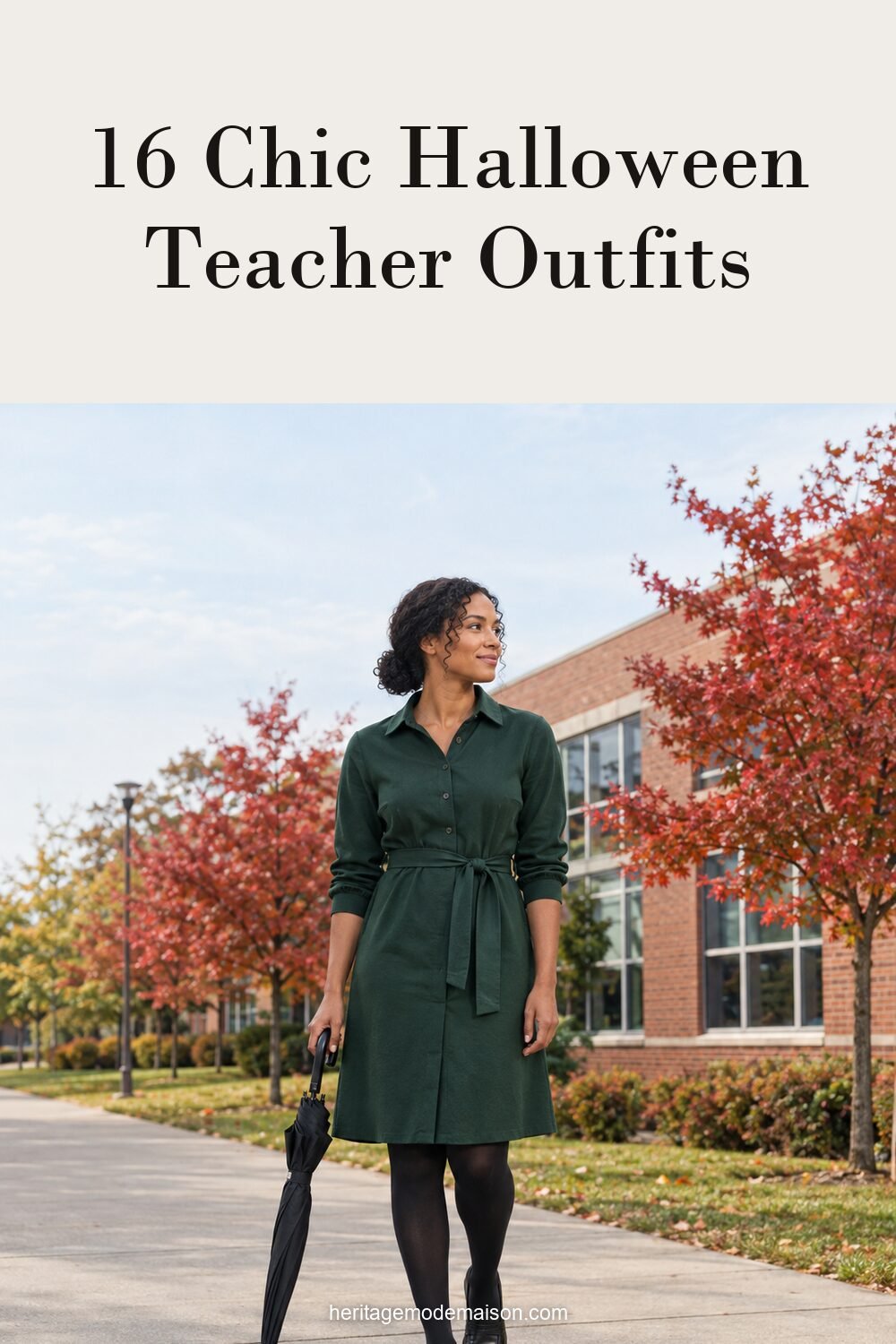 16 Chic Halloween Teacher Outfits