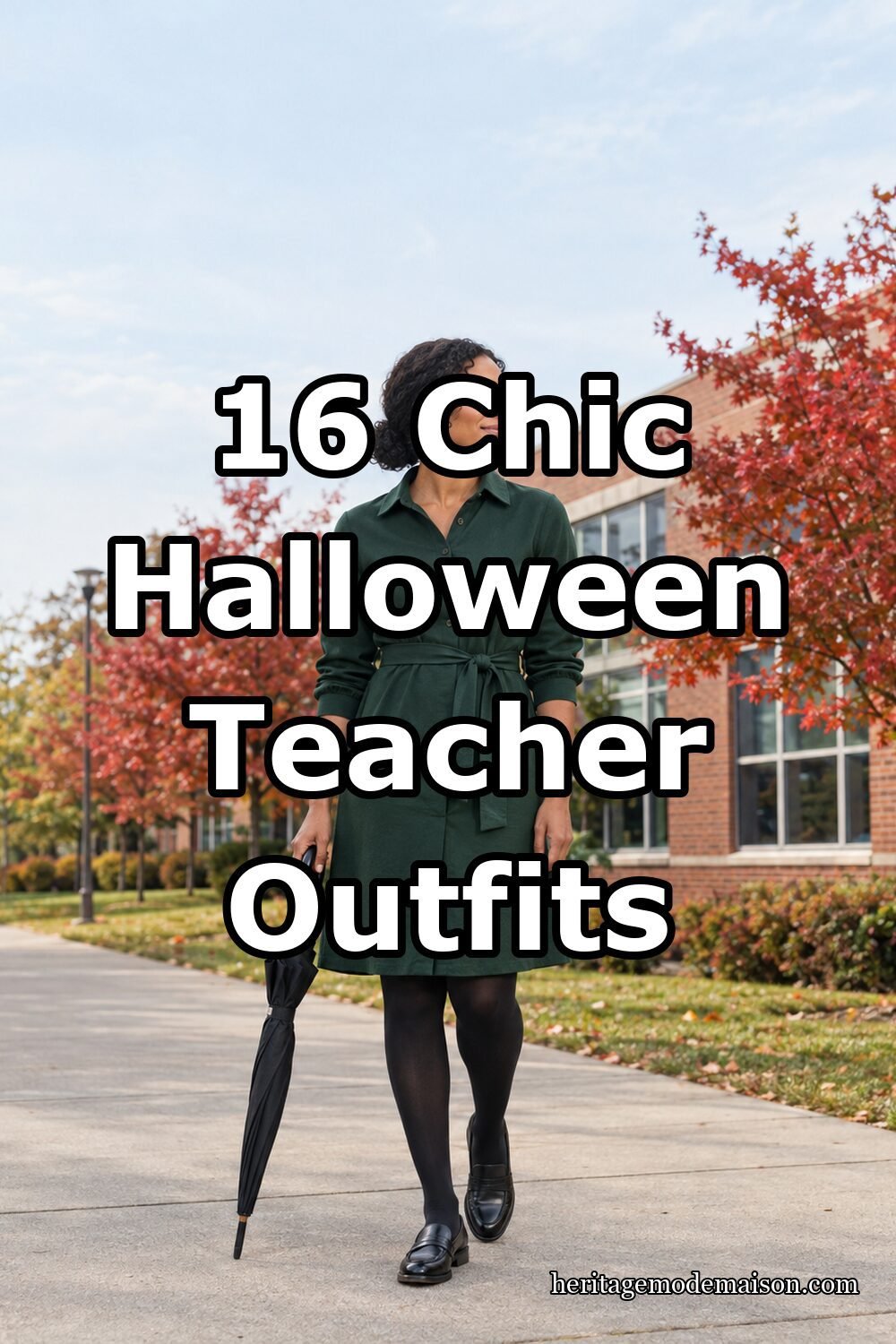 16 Chic Halloween Teacher Outfits