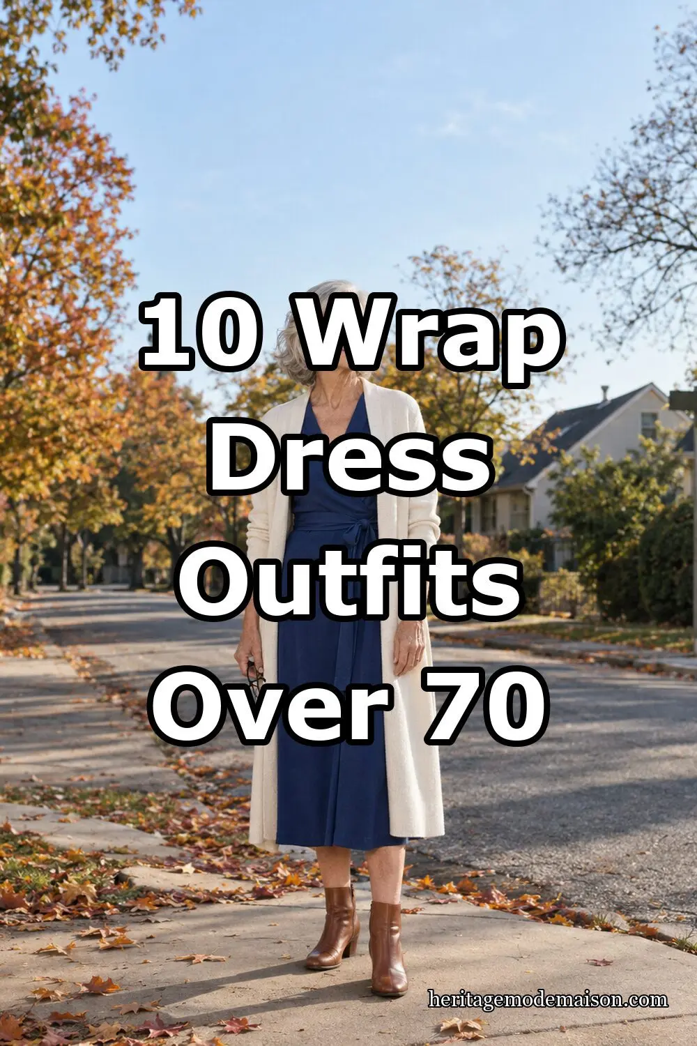 10 Wrap Dress Outfits Over 70