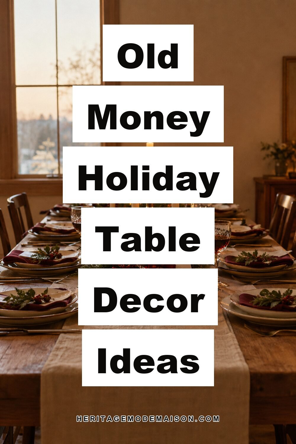 Old Money Holiday Table Decor Ideas