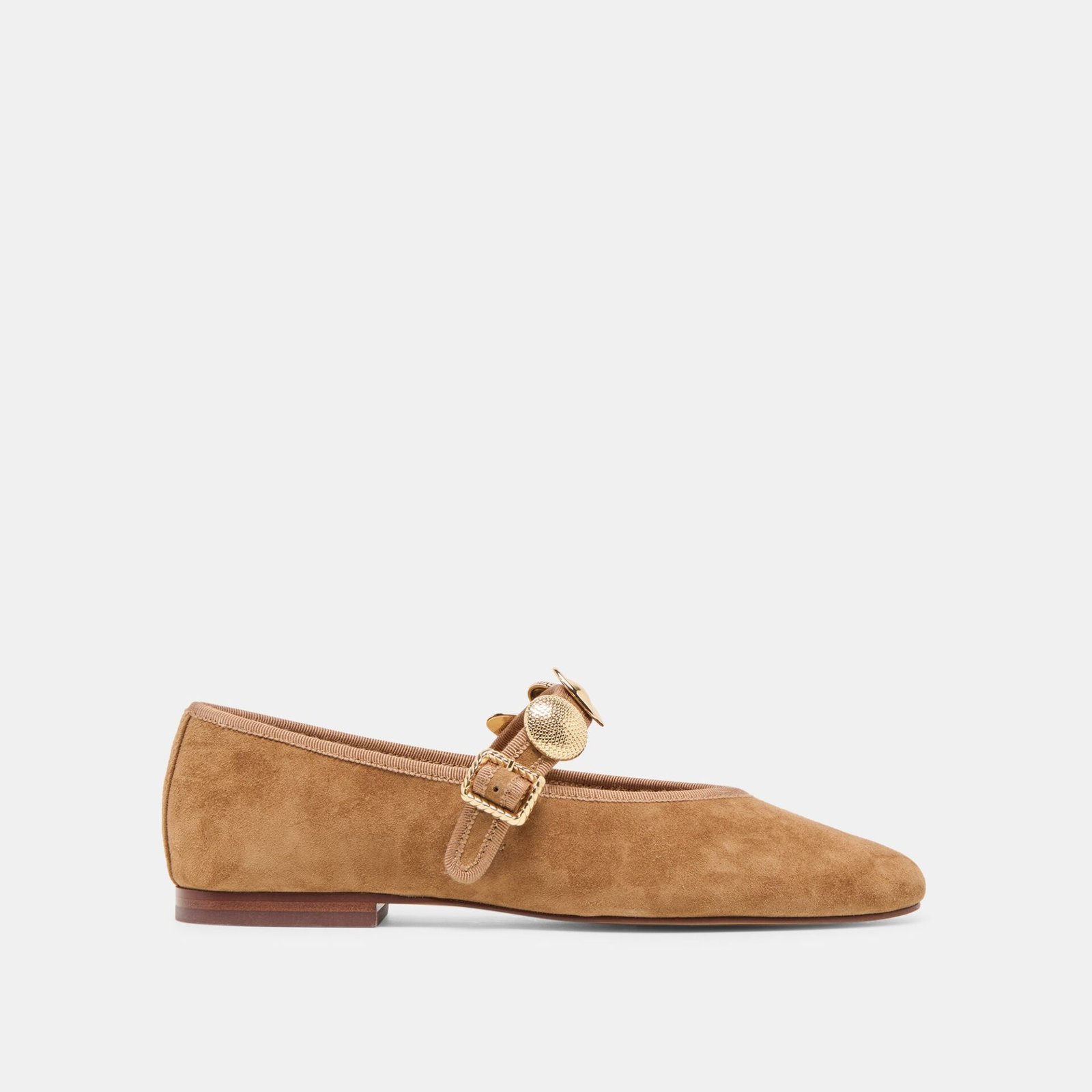 Relan Ballet Flats (Lt Brown Suede)