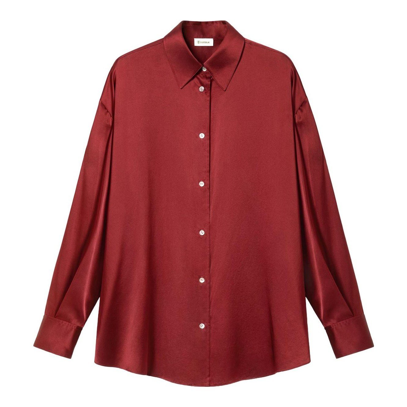Scarlet Oversize Silk Shirt