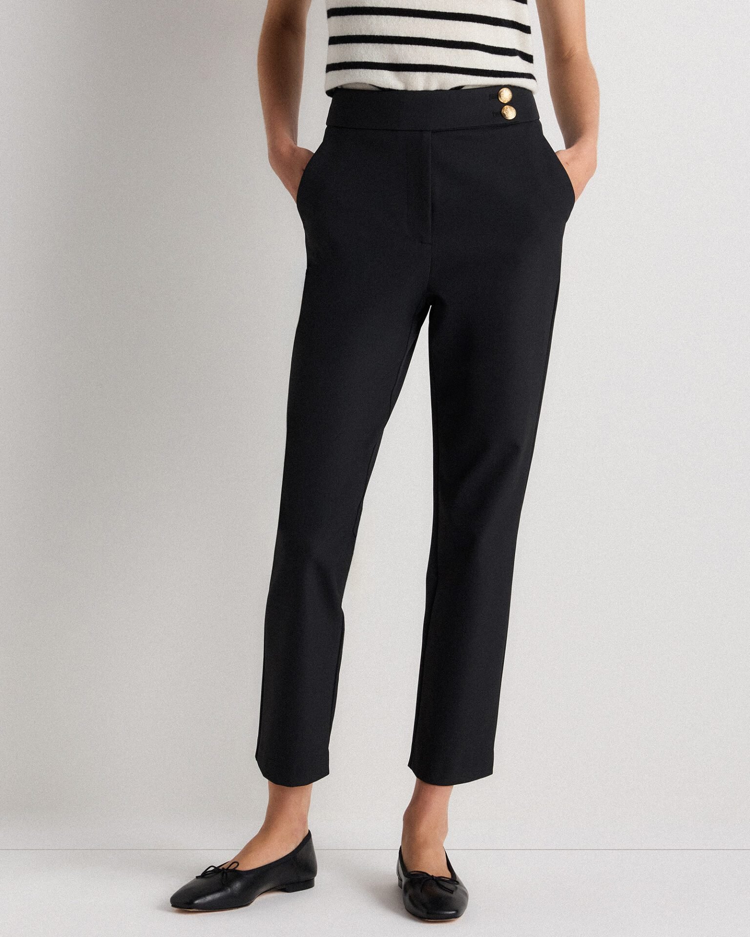 Scuba Slim Ankle Pants (True Black)