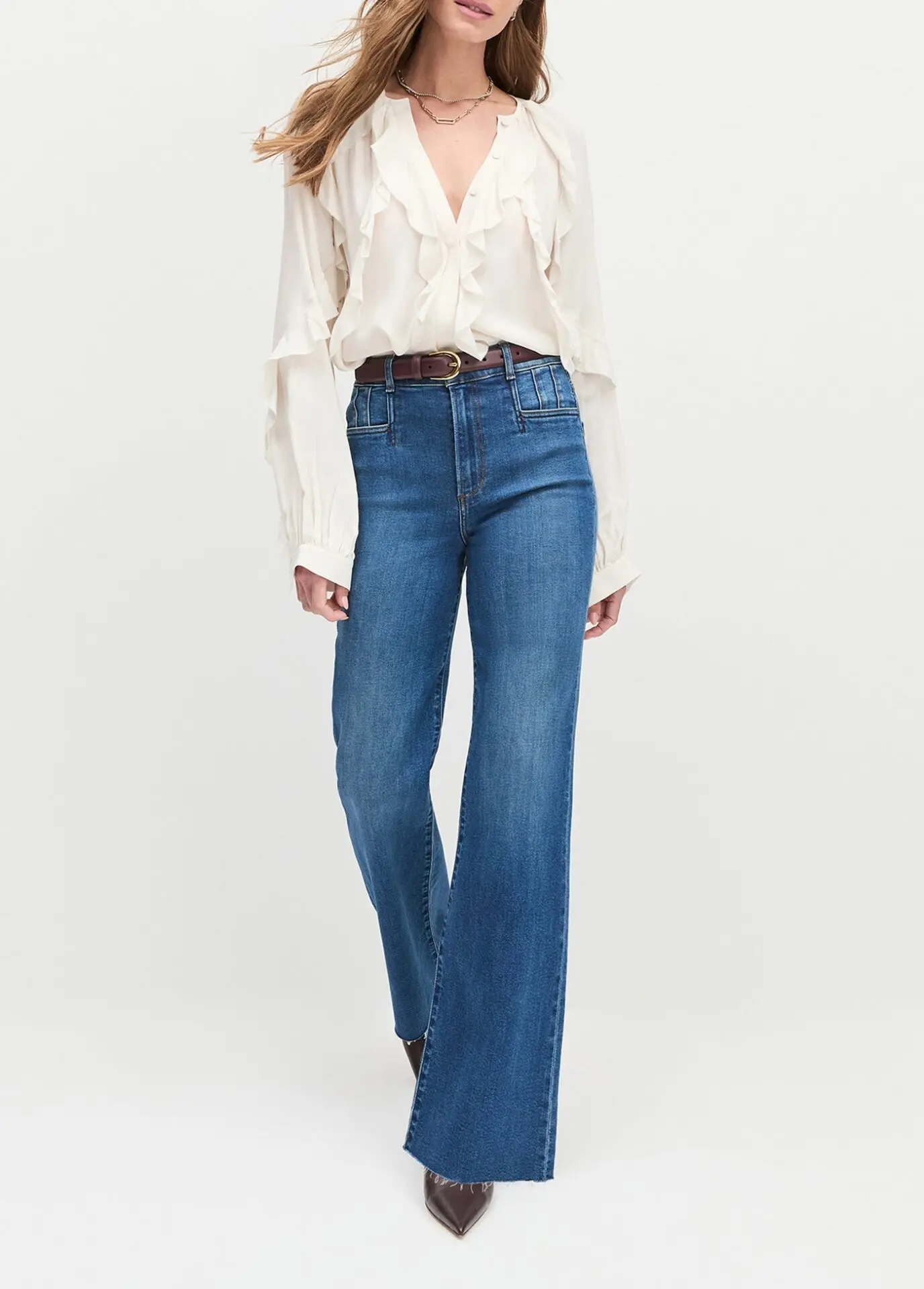 The Jordie Super High-Rise Wide-Leg Jeans (Madison)