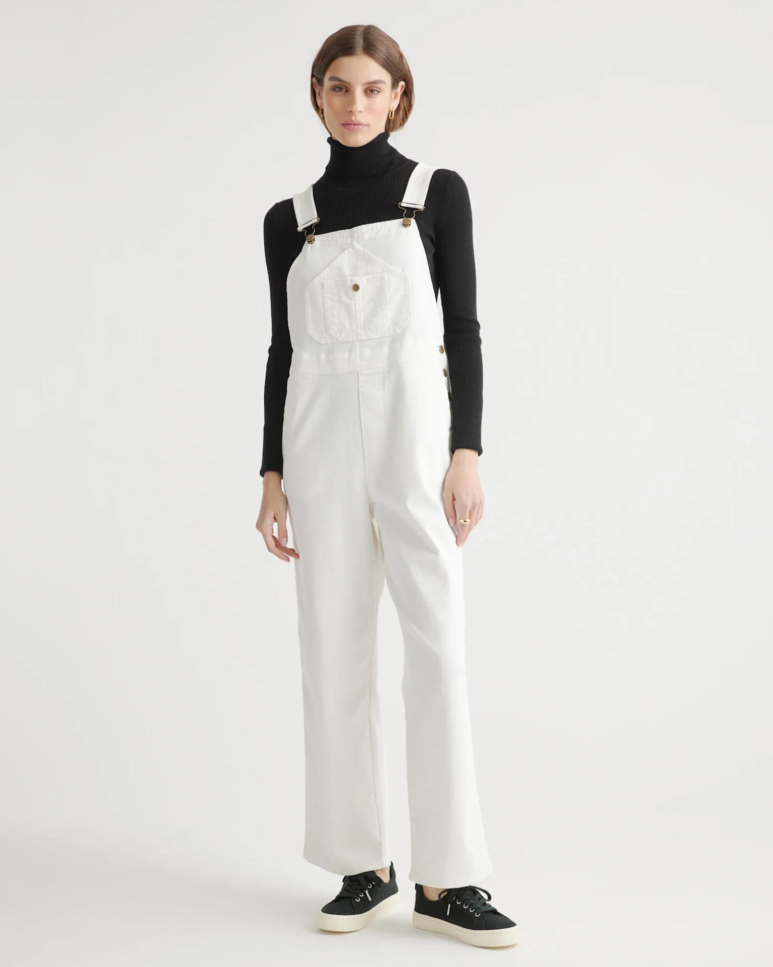 Organic Stretch Cotton Twill Relaxed Overalls