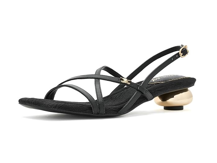 Caia Ankle Strap Heeled Sandal (Soft Gold)
