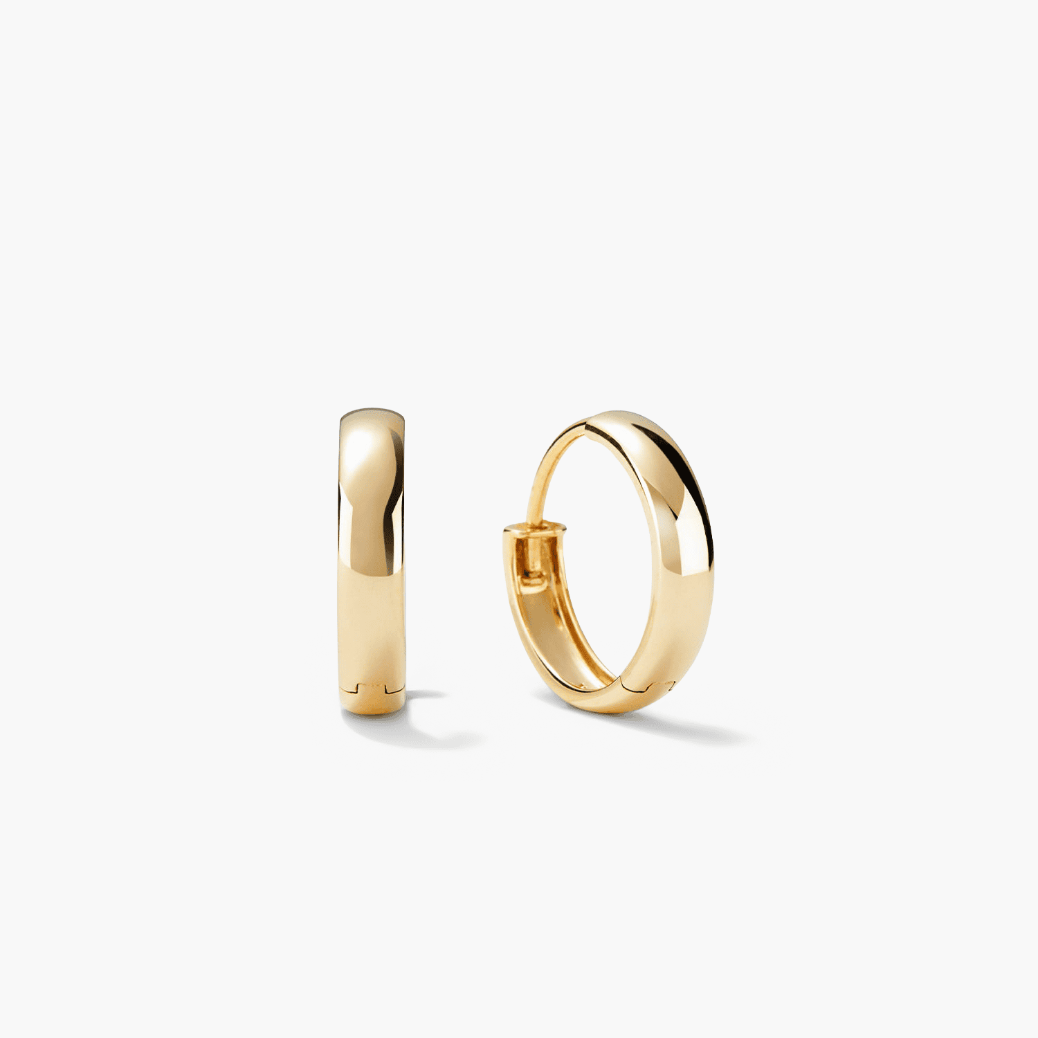 Bold Small Hoops (10k Yellow Gold)