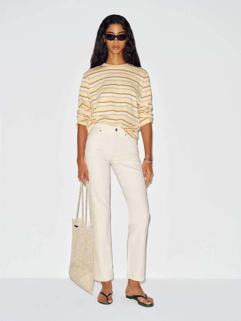 Cynthia High-Waisted Straight Jeans (Fior Di Latte)