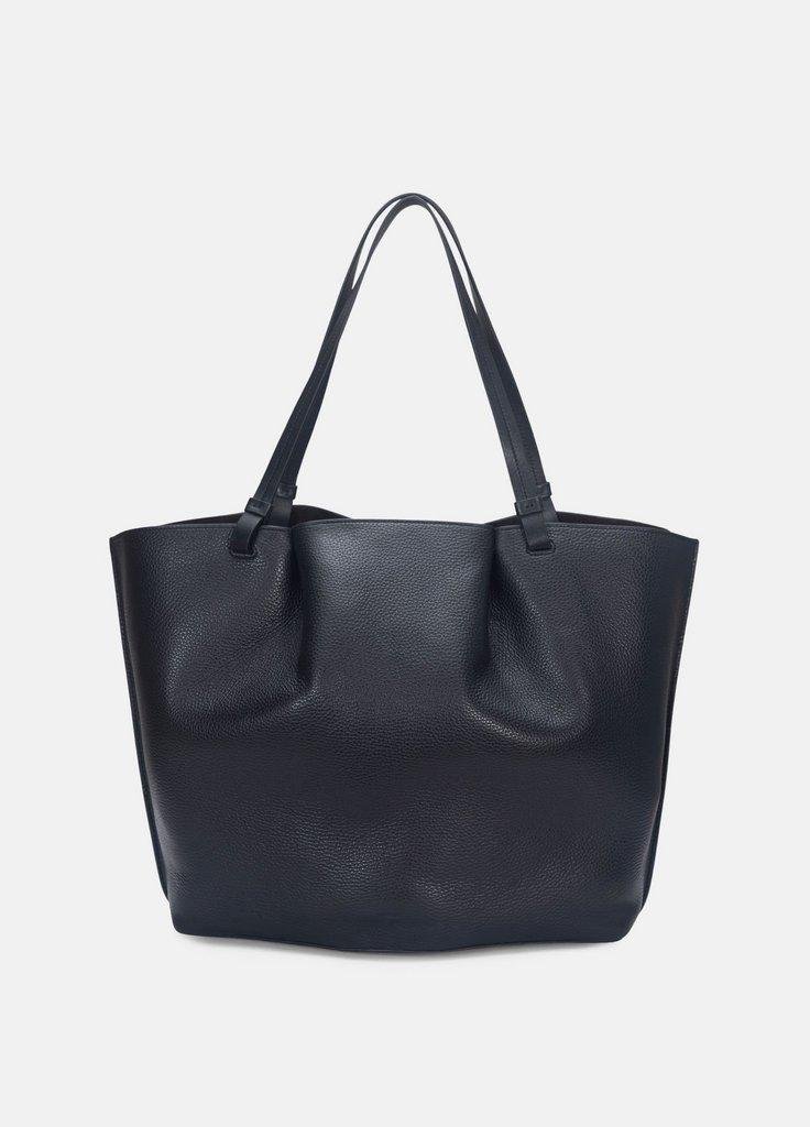 Ava Leather Tote Bag (Black)