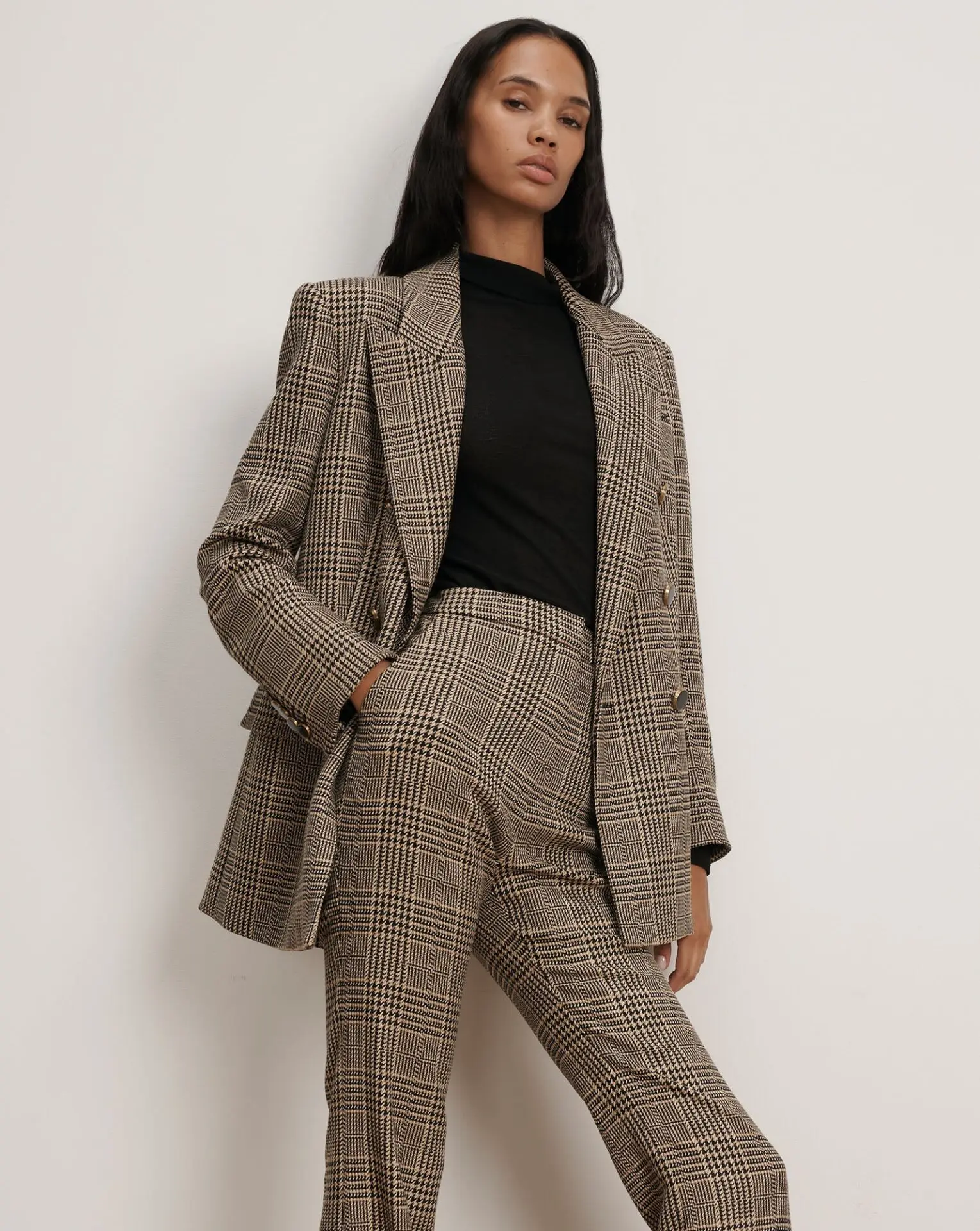 Rhys Houndstooth Check Dickey Jacket (Black Multi)