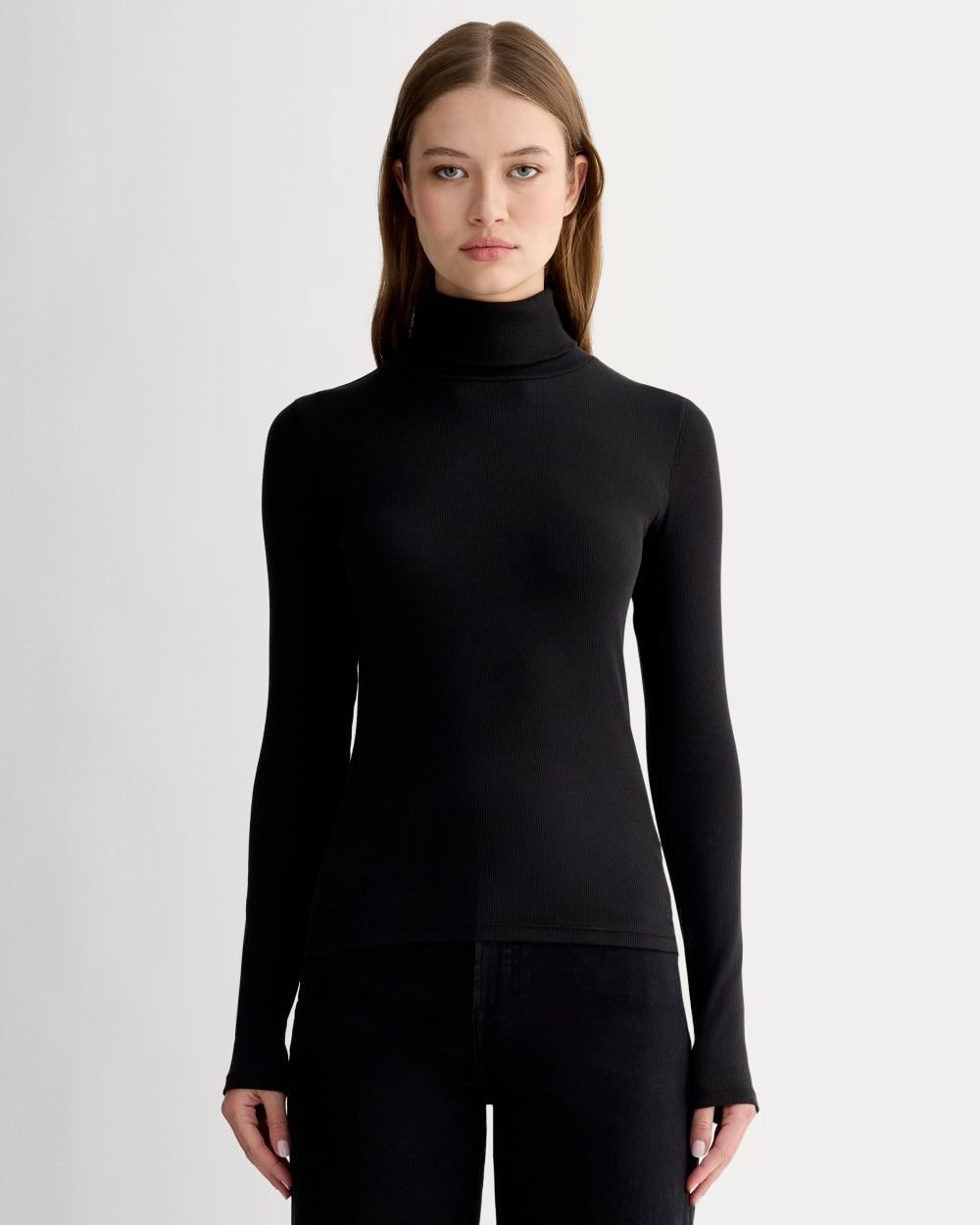 The Luxe Rib Turtleneck (Black)