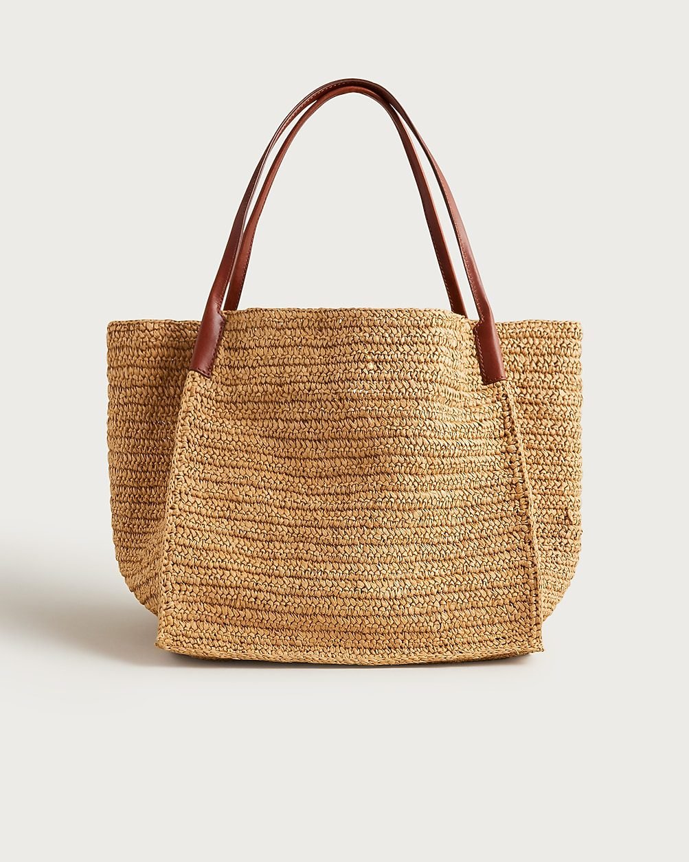 Large Handknotted Packable Tote Bag (Natural)