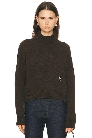 SRC Wool Turtleneck in Chocolate