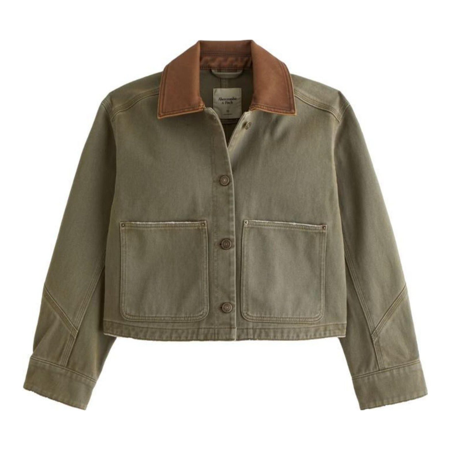 Short Twill Barn Jacket (Olive Green)