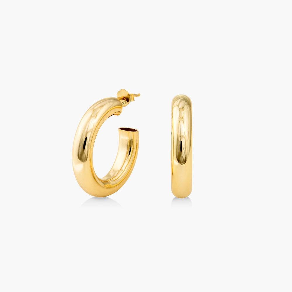 Chunky Hoop Earrings (Gold Vermeil)