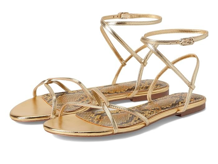 Ellina Ankle Strap Sandal (Black Leather)