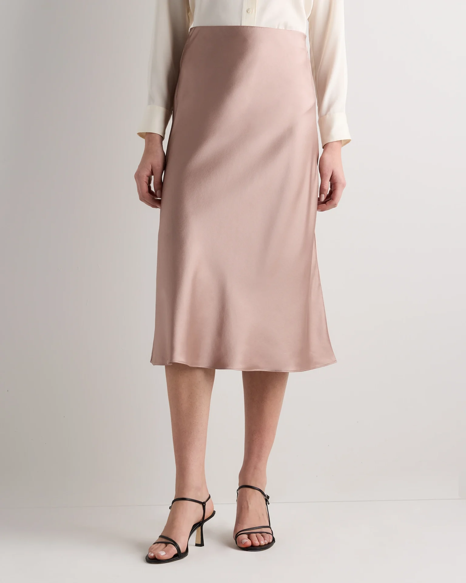 100% Washable Silk Skirt (Vintage Pink)