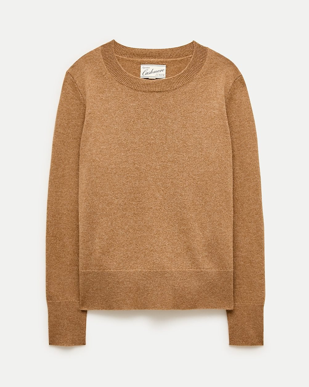 Cashmere Classic-Fit Crewneck Sweater (Hthr Rich Camel)