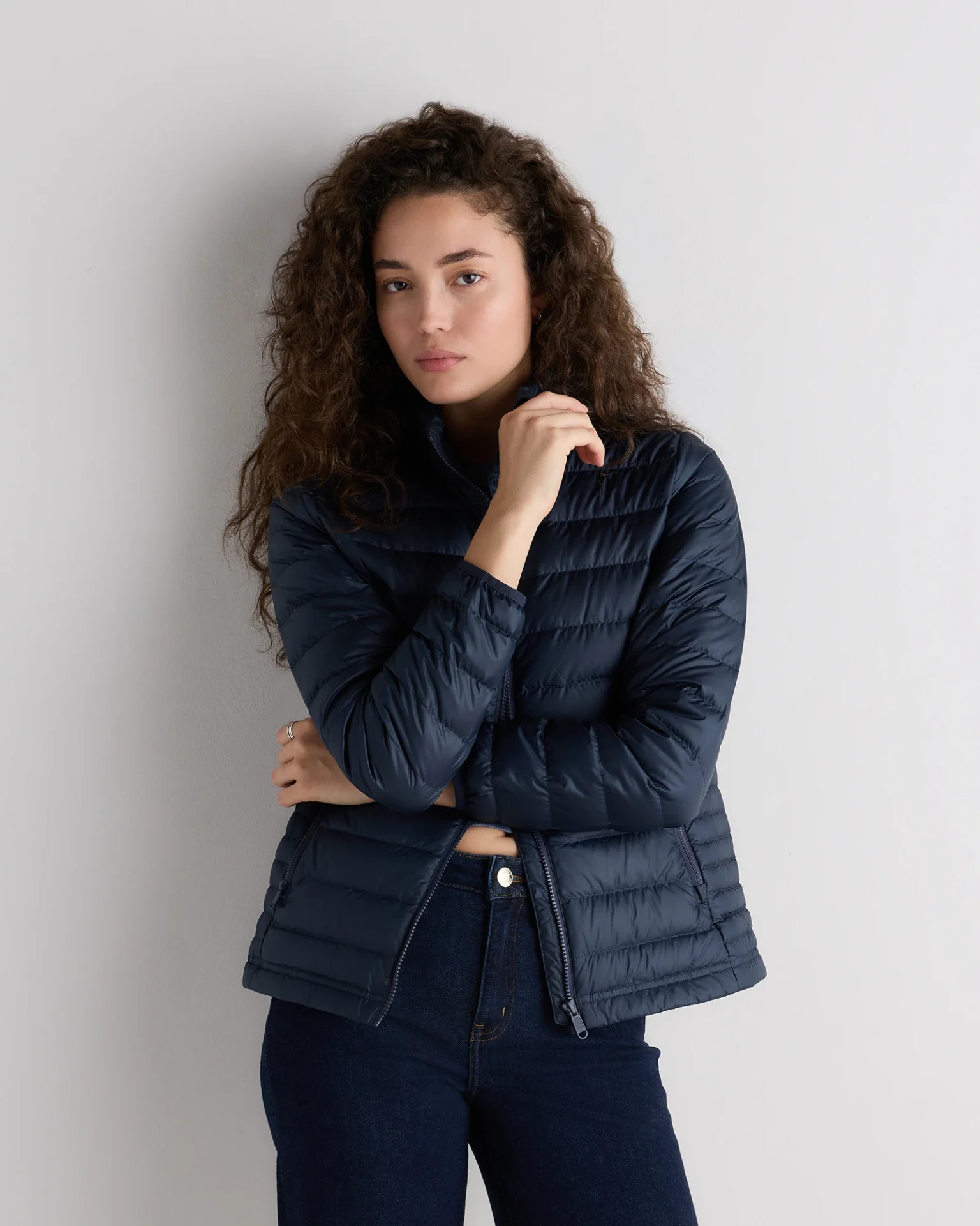 Lightweight Down Packable Puffer Jacket (Atlas Navy)