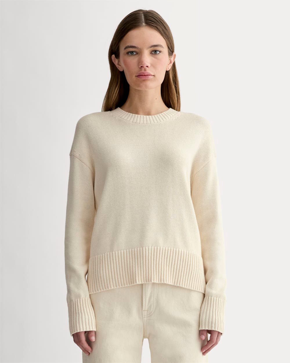 The Boxy Sweater in Everyday Cotton (Canvas)
