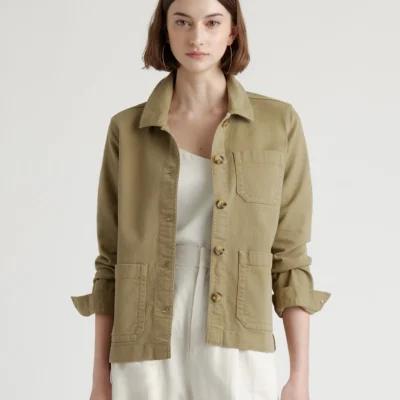 Organic Comfort Stretch Chore Jacket (Olive)