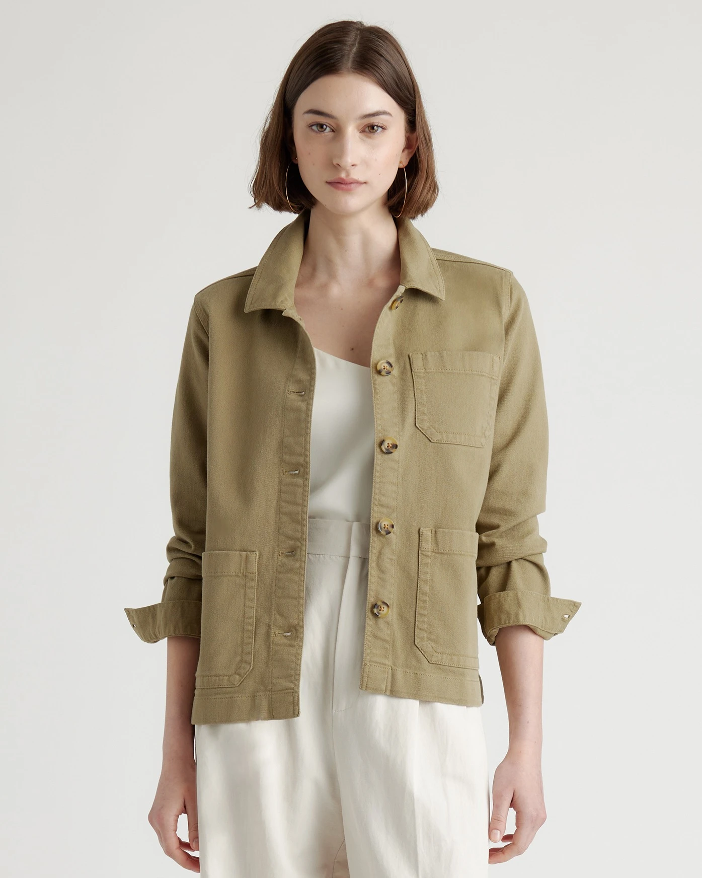 Organic Comfort Stretch Chore Jacket (Olive)