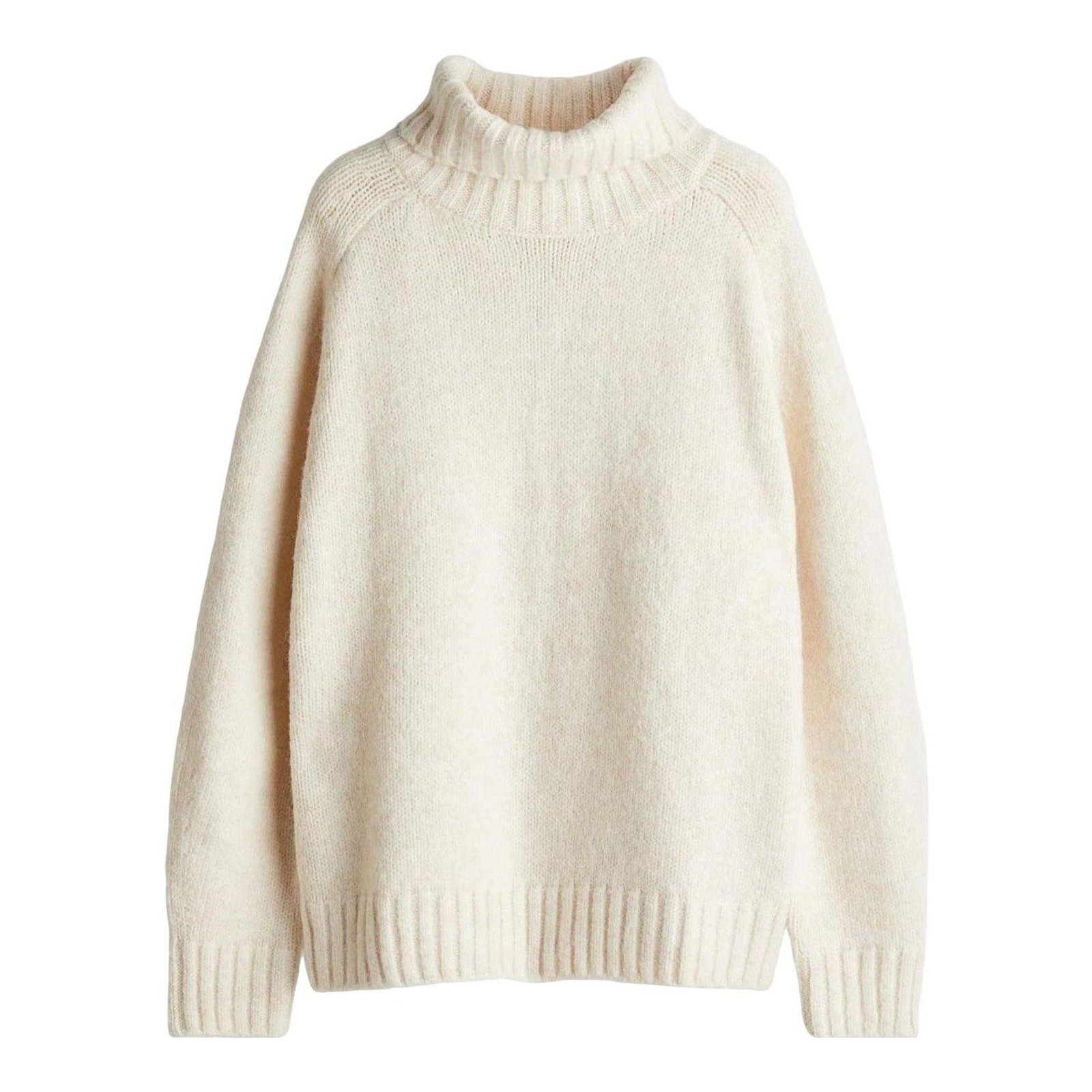 Oversized Turtleneck Sweater (Gray Melange)