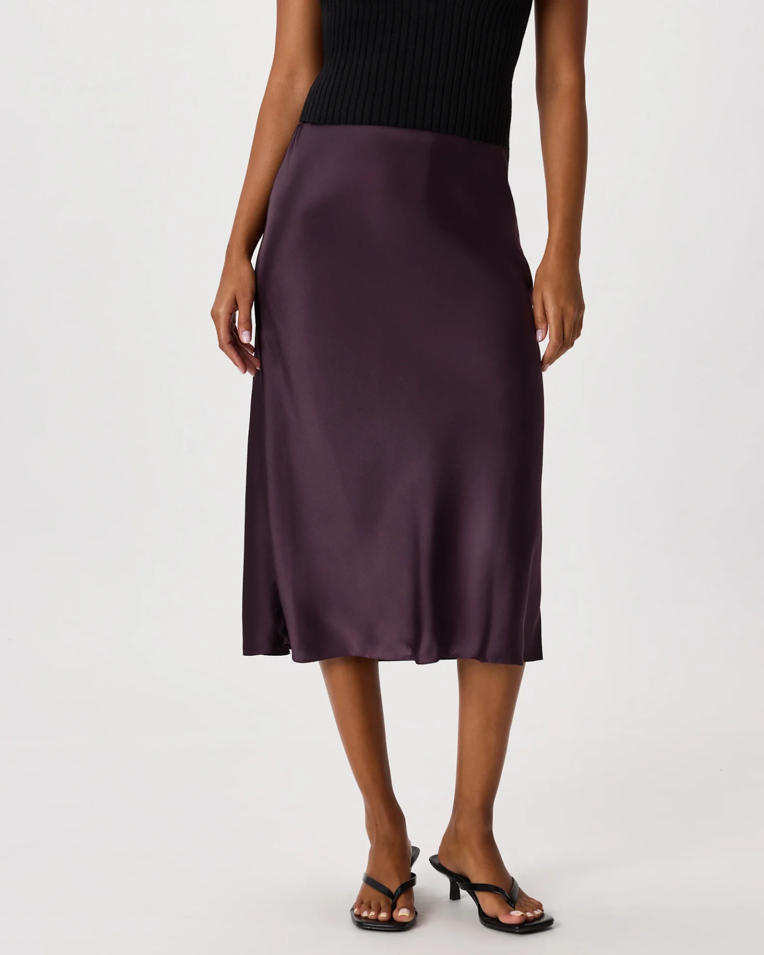 100% Washable Silk Skirt (Deep Orchid Purple)