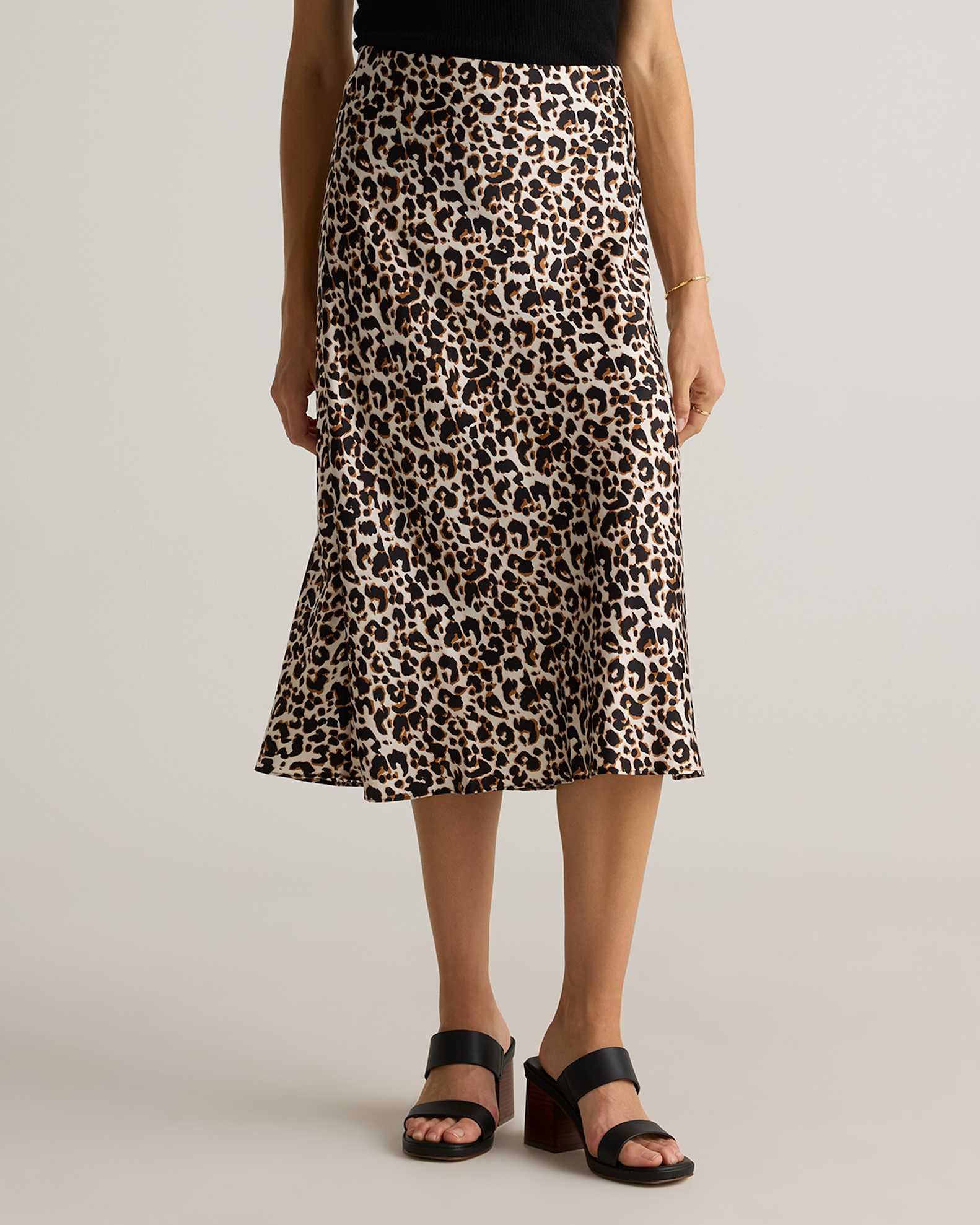 100% Washable Silk Skirt (Leopard)
