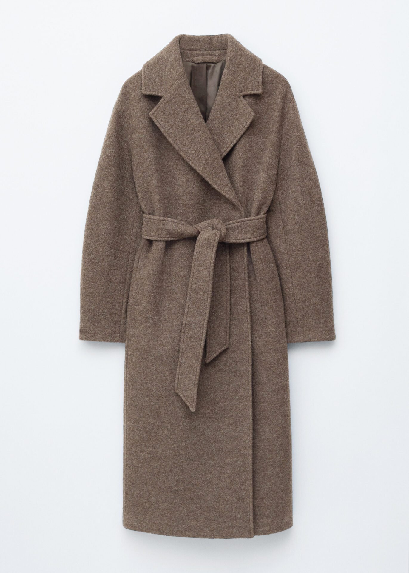 Voluminous Belted Wool Coat