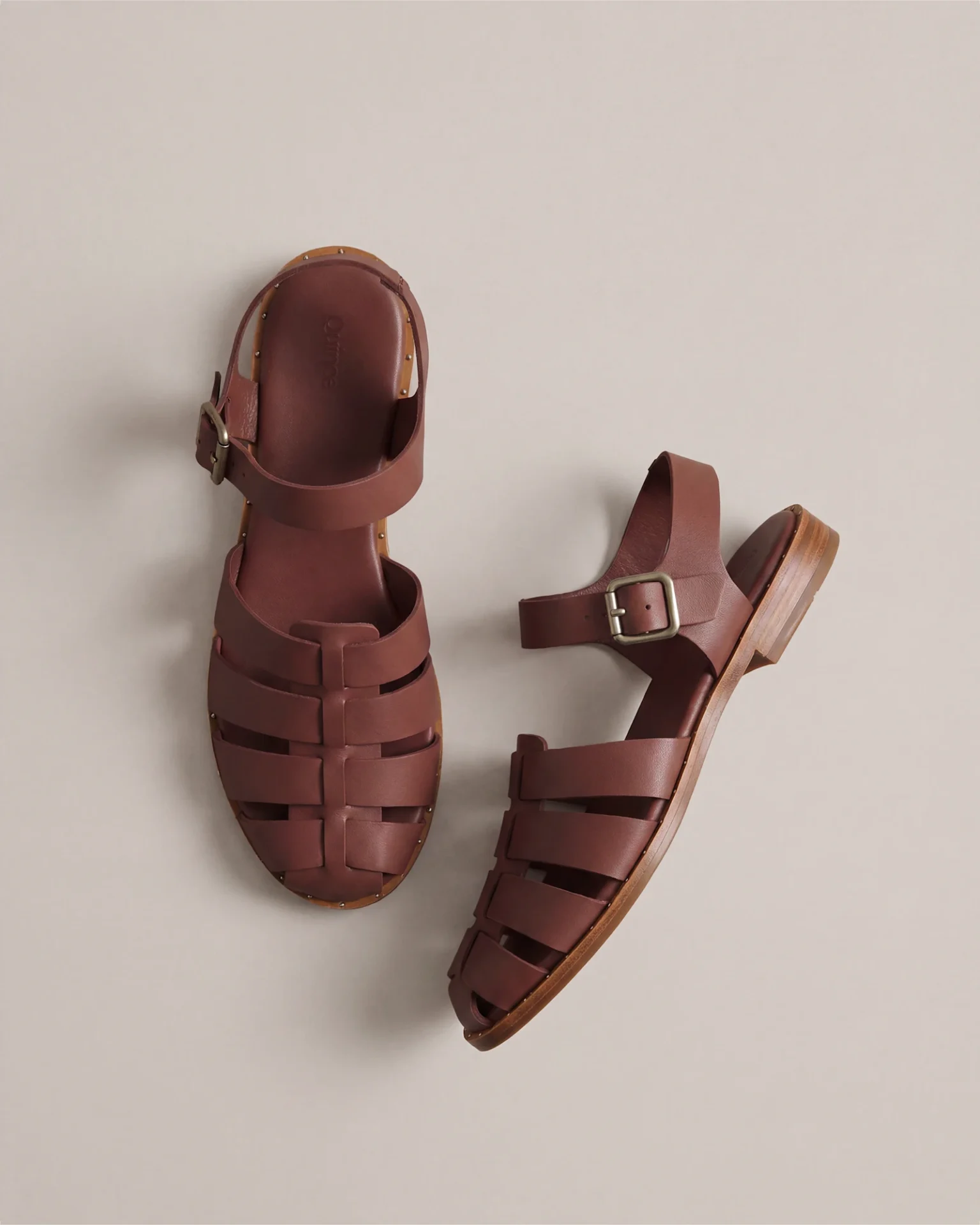 Italian Leather Fisherman Sandal (Brandy)