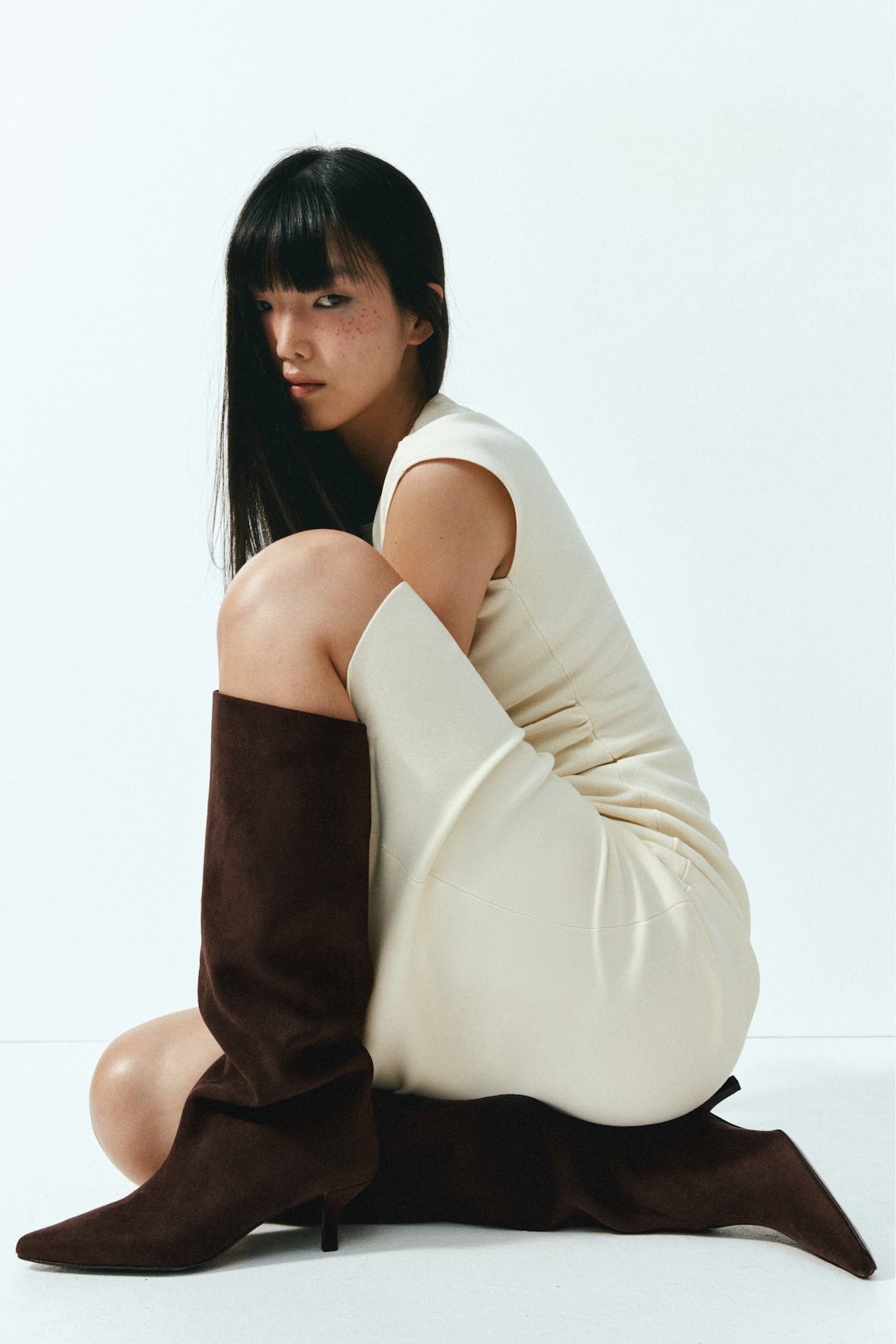 Knee-High Boots (Dark Brown suede)