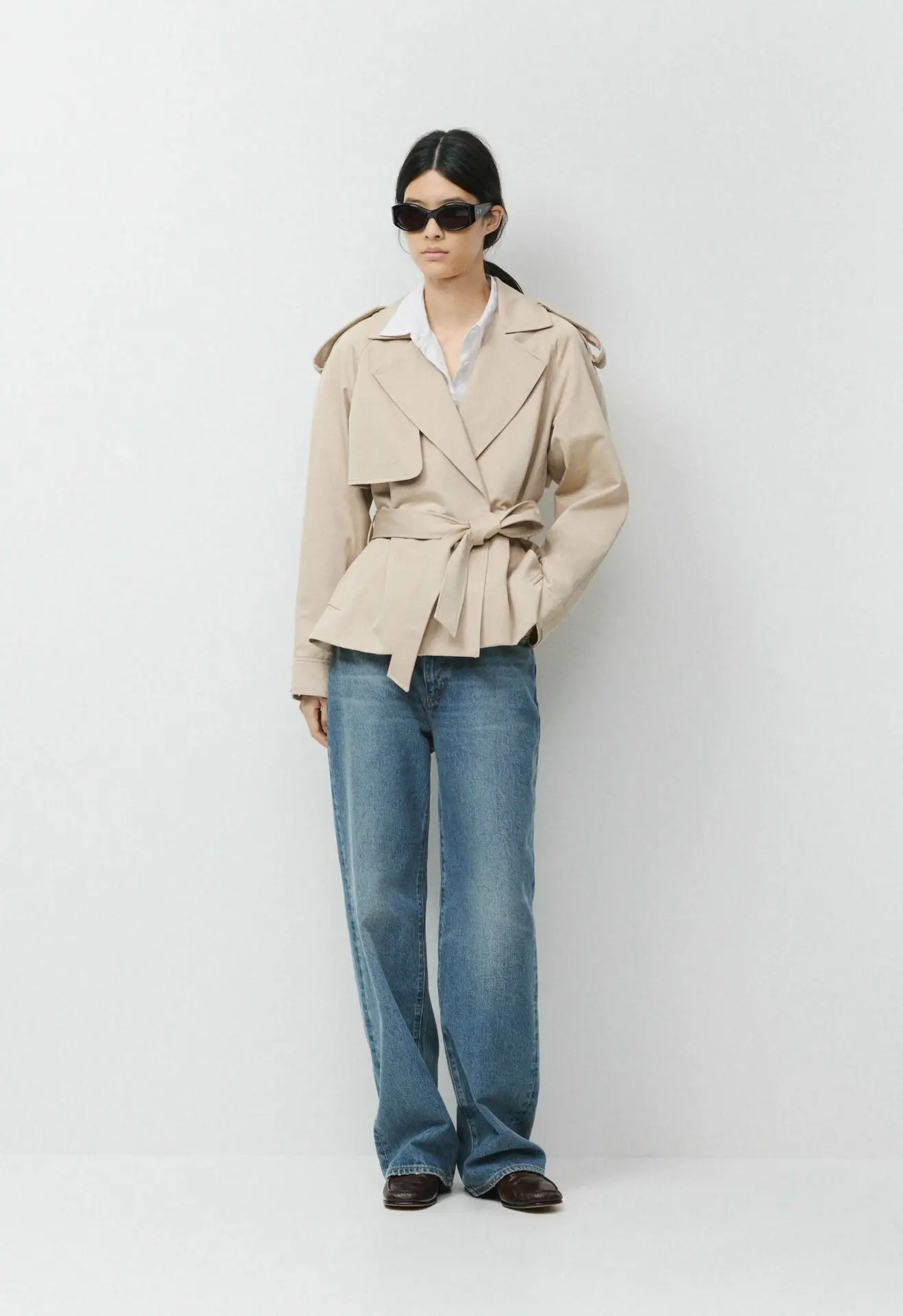 The Davis Short Trench Coat - Rich Twill (Marcona Beige)