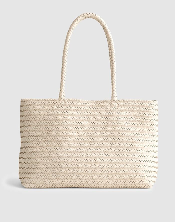 The Signature Woven Tote (Vintage Muslin)