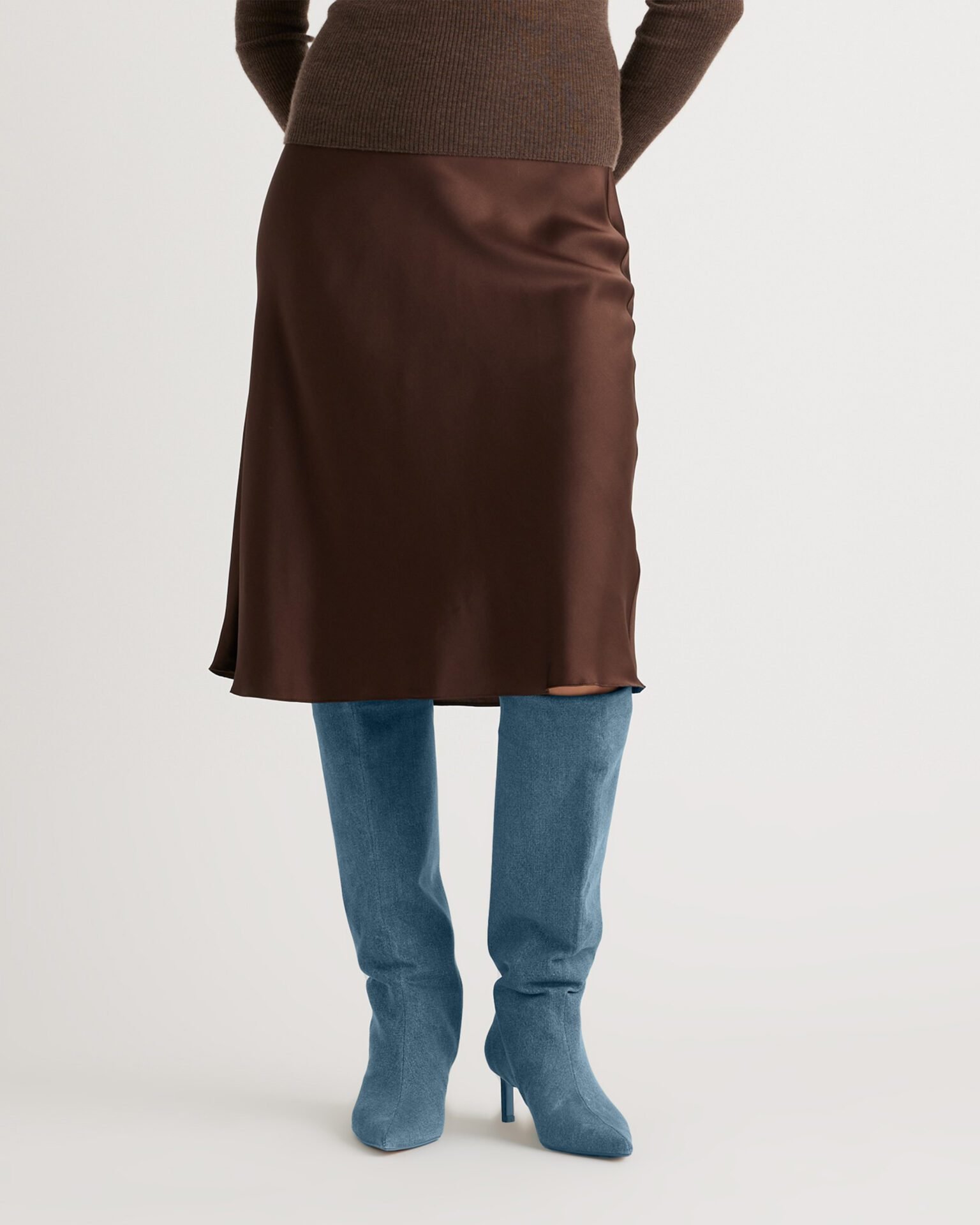 100% Washable Silk Skirt (Hot Fudge)