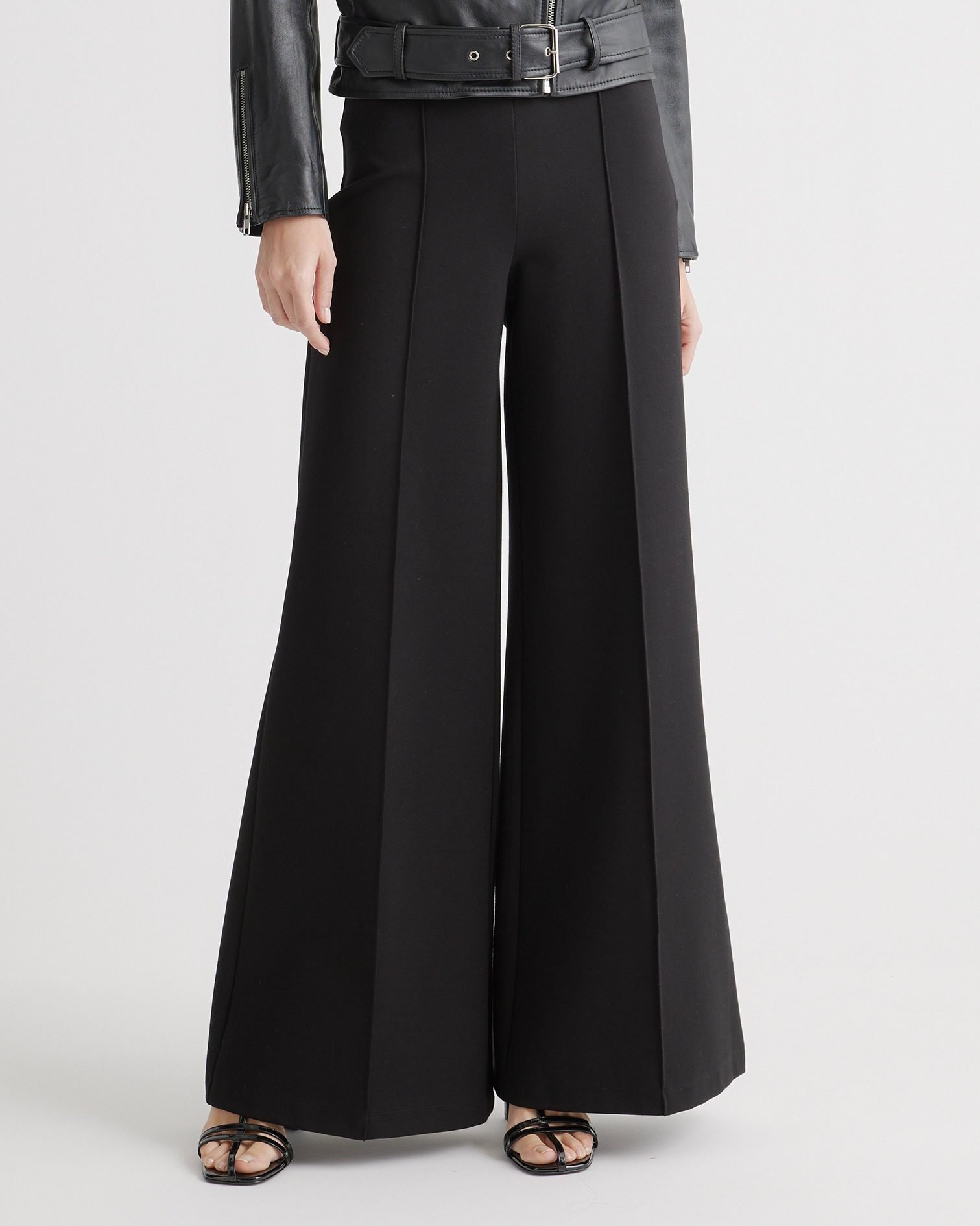 Ultra-Stretch Ponte Super Wide Leg Pants