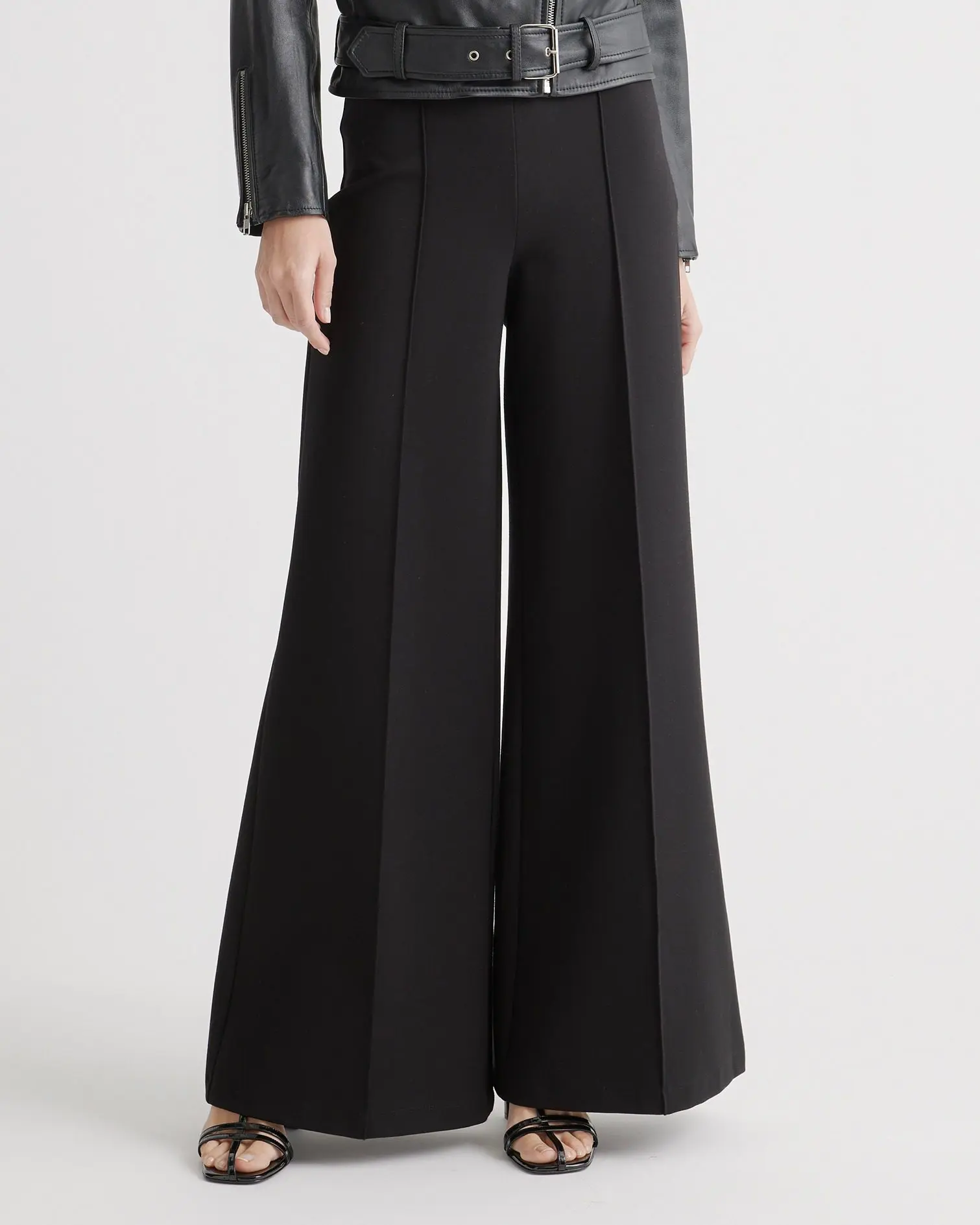 Ultra-Stretch Ponte Super Wide Leg Pants