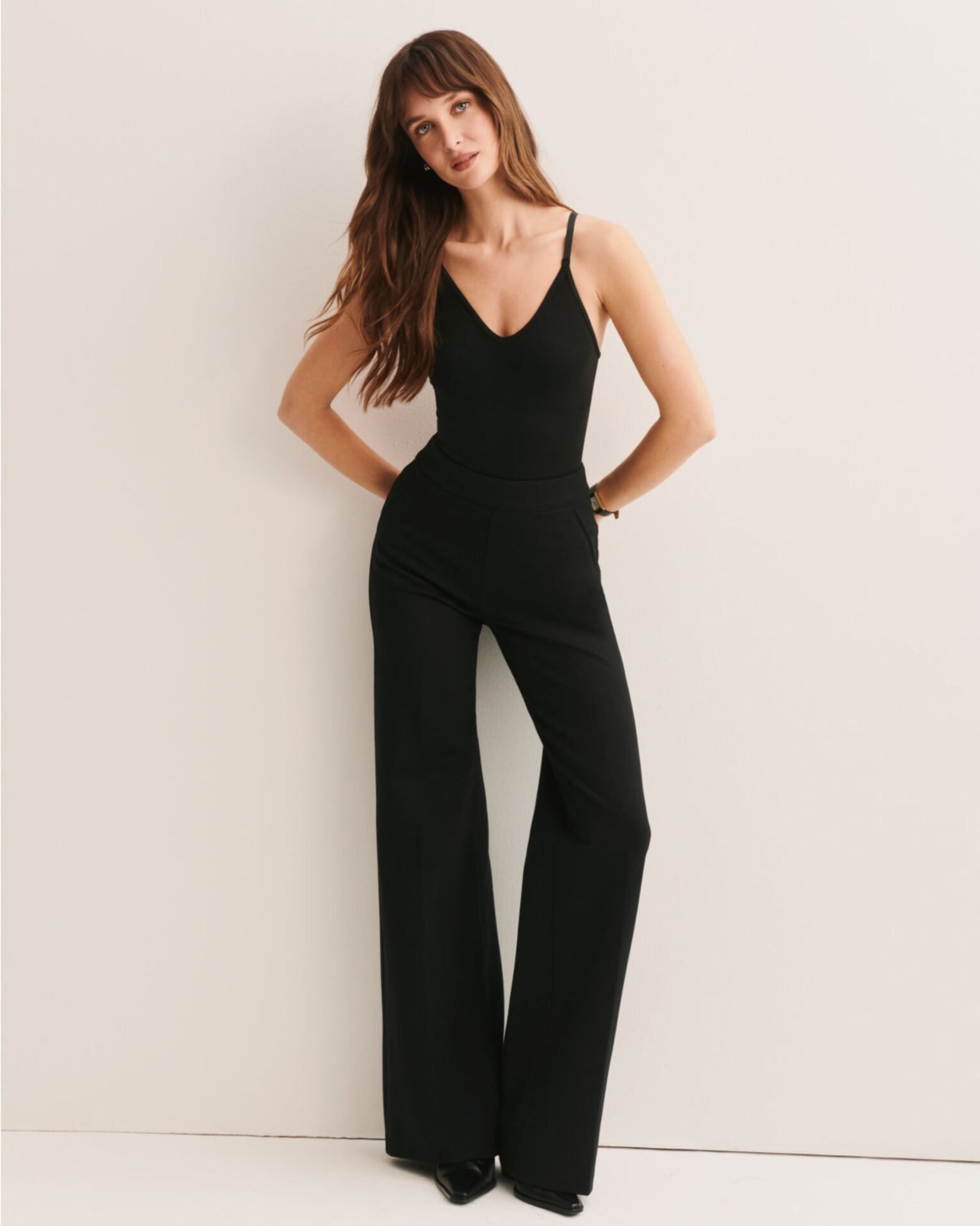 SPANXsupersmooth PerfectFit Ponte Wide Leg Pant (Classic Black)