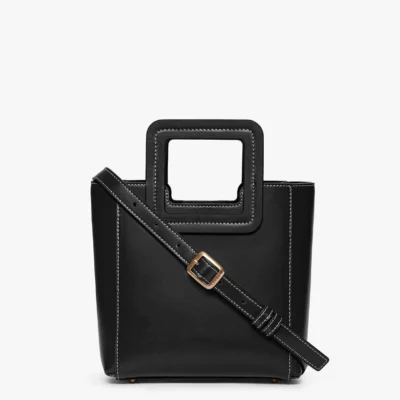 Mini Shirley Leather Bag (Black)
