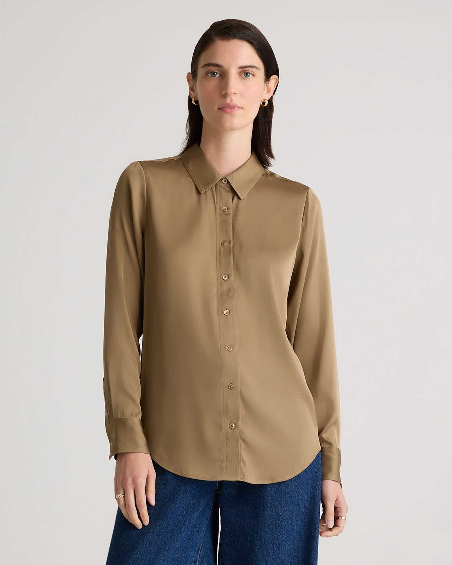 Washable Stretch Silk Blouse (Dogwood)
