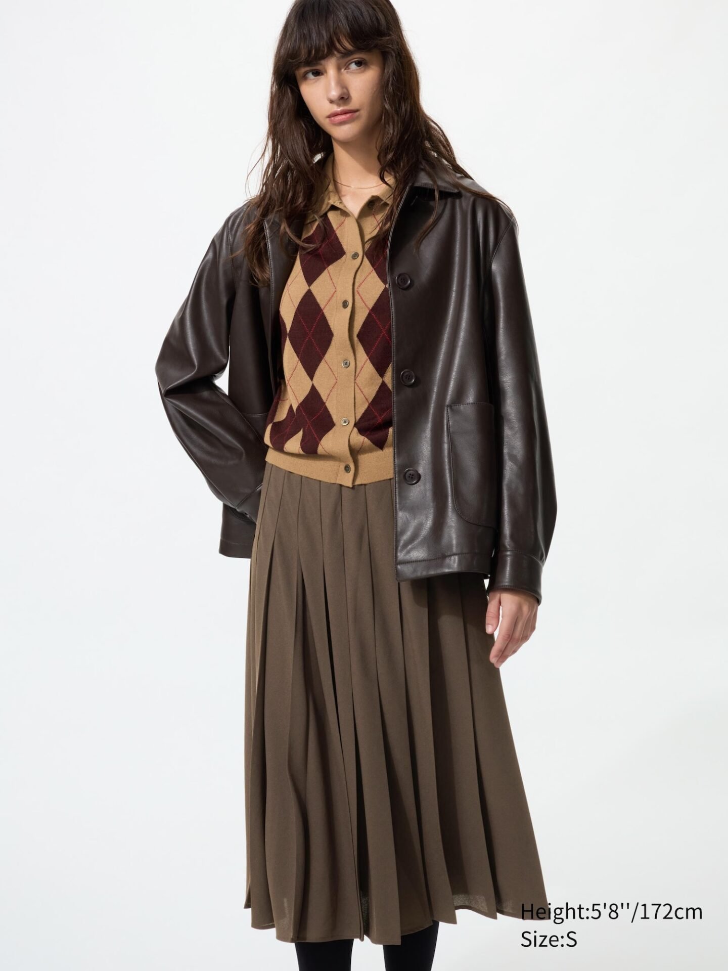 Chiffon Pleated Midi Skirt