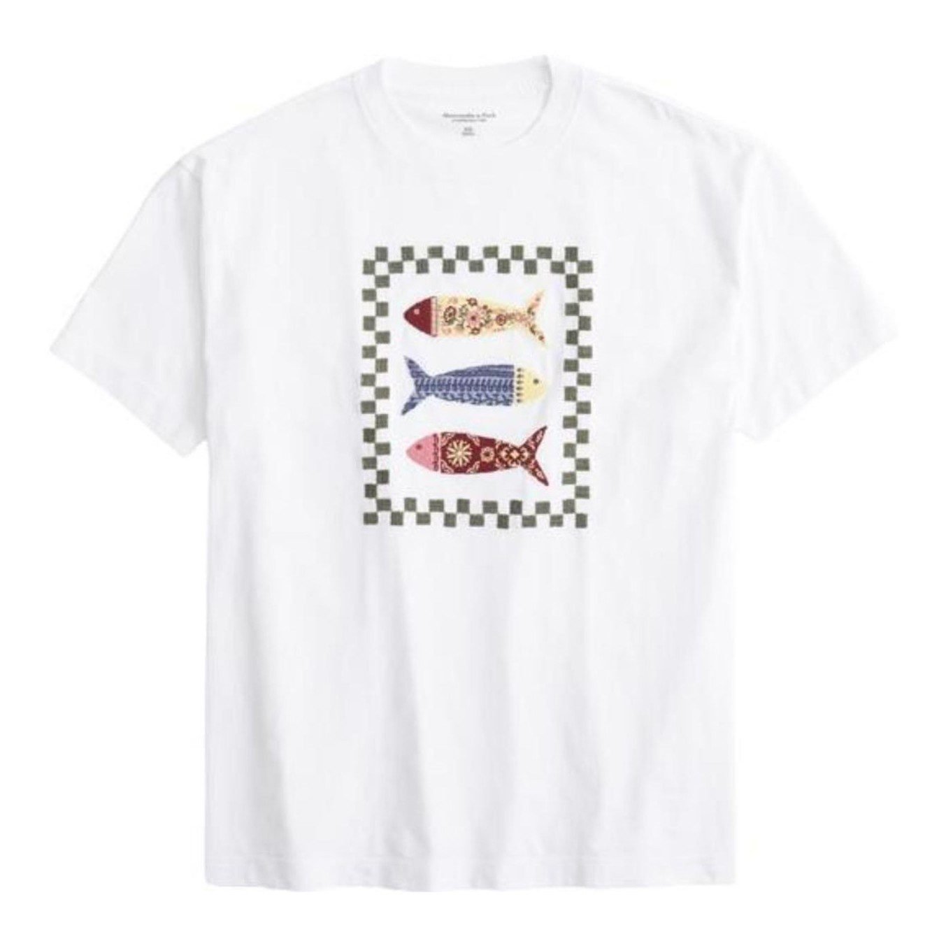 Oversized Coastal Crab Graphic Tee (White)