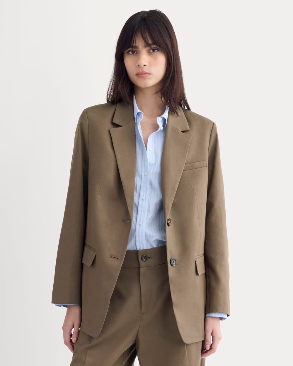 The Oversized Blazer in Buttersmooth (Deep Taupe)