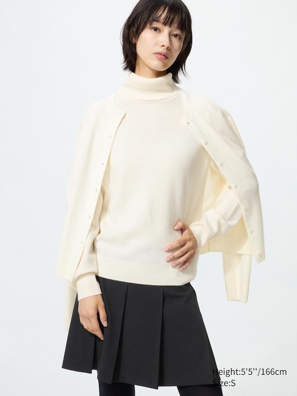 Cashmere Sweater | Turtleneck (Off White)
