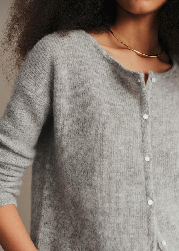 Gaspard Cardigan (Mottled Grey)