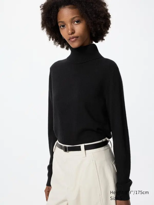 Cashmere Sweater | Turtleneck (Black)