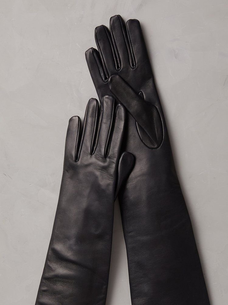 Women's Geneva Silk-Lined Leather Gloves